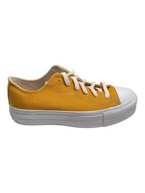 New Converse Yellow Fabric Runners Women’s Size 8 Lace Ups Sunflower Summer